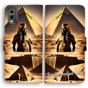 Personalised Text Wallet Phone Cover For Nokia Series - Ancient Egypt Pyramid - Picture 1 of 1