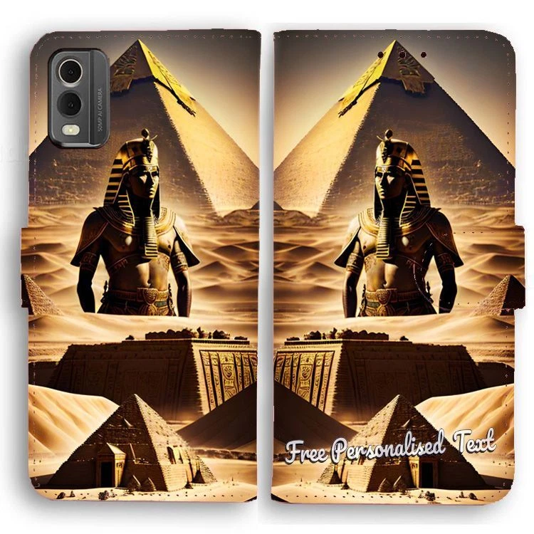 Cubierta de teléfono billetera de texto personalizada para Nokia Series - Pirámide del Antiguo Egipto Foto 1 de 1