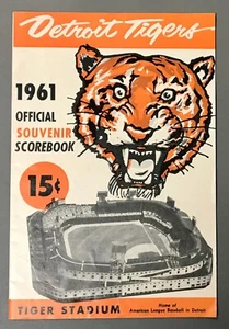 1961 Detroit Tigers Official Scorebook vs. Cleveland Indians - Scored - Picture 1 of 6