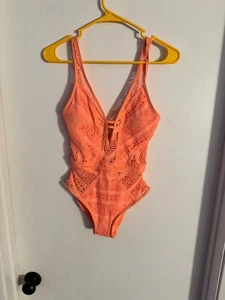 Women NWOT "BECCA" orange, slightly padded , 1 piece swim suit. Size XS - Picture 1 of 2