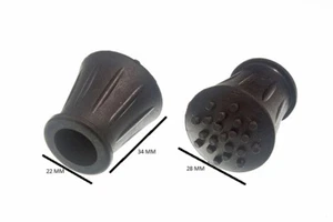 Gehstock Krücke Gestell Zwinge schwarz Gummi 5/8 Zoll 16 mm ID Pack 4 - Bild 1 von 1