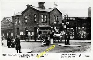 Postcard Pamlin Prints - C1553 Balham LBSCR Station Exterior c1900 - Picture 1 of 1