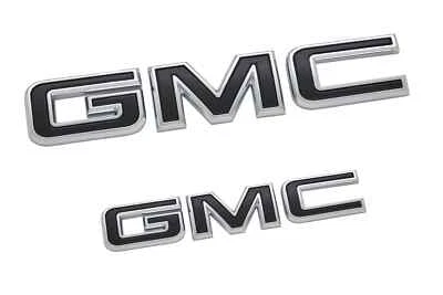 2020-2024 GMC Acadia Front & Rear Emblem "GMC" in Black GM OEM NEW 85053058 - Image 1 of 3