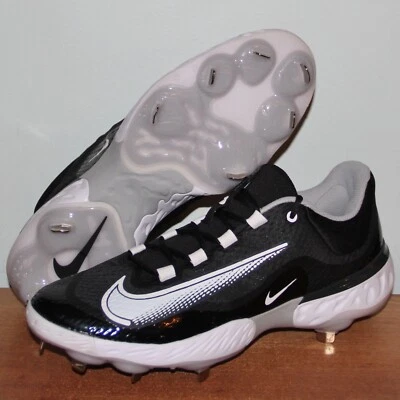 Nike Alpha Huarache Elite 4 Low Baseball Cleats Mens 12 DJ6521-011 Black White - Image 1 of 4