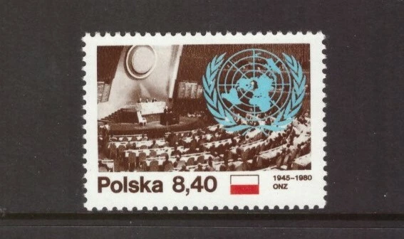 Poland 1980 United Nations MNH mint stamp  - Image 1 of 1