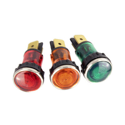 Panel Neon Indicator Lamp With Chrome Bezel 12mm Cut-out Hole • 2.25£