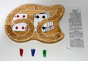 Large Number "29" 3 Track Cribbage Board Solid Wood Board with 9 Plastic Pegs - Picture 1 of 8