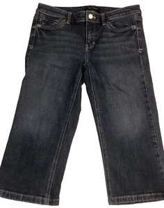 White House Black Market WHBM Womens Capris Size 4 Denim Blue Jean Pedal Pusher - Picture 1 of 7
