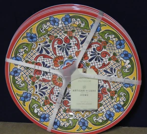 Artisan De Luxe Spanish Style  Melamine Salad Plates 8 3/4" Set of 4 NEW - Picture 1 of 2