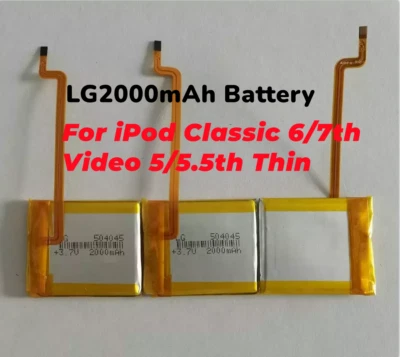 LG 2000mAh Batería Actualización Reemplazo para iPod Classic 7º 120GB 160GB 6º 80GB Lote Foto 1 de 4