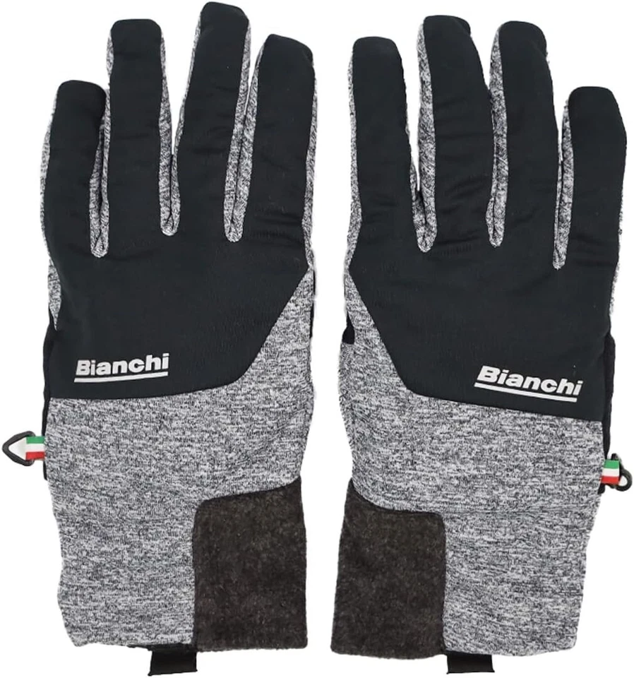 Guantes deportivos de invierno Bianchi negros grises talla S mano circ 21-22 cm aprox 8,3-8,7 pulgadas Foto 1 de 4