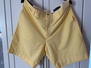 Polo Ralph Lauren stretch classic fit yellow twill shorts Sz 40 inseam 9” menNWT - Picture 1 of 8
