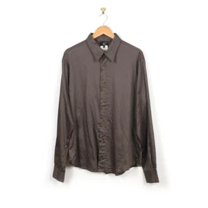 Roberto Cavalli vintage men's shirt Just Cavalli in brown fits XL slim - Picture 1 of 4