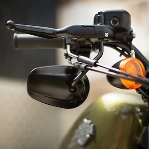 2X espejos retrovisores negros para motocicleta para Harley Dyna Super Glide FXD - Imagen 1 de 7