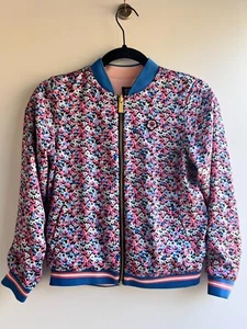 Scotch & Soda Girls Flower Reversible Full-Zip Bomber Jacket Pink Size 10 - Picture 1 of 9