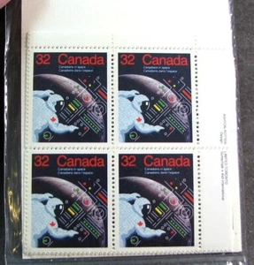 Canada Inscription One Block Stamp Scott# 1046 Space 1985 MNH (see note) L525 - Picture 1 of 1