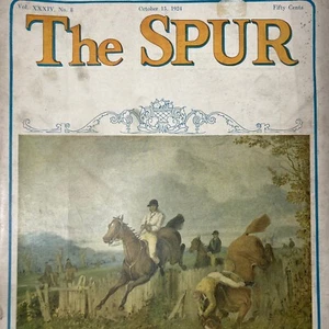 Vtg THE SPUR MAGAZINE Upper Class Equestrian / Country Life Oct 15, 1924 Horses - Picture 1 of 12