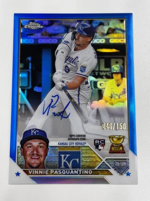 2023 Topps Chrome Vinnie Pasquantino #RA-VP Blue Refractor #046/150 RC - Image 1 of 2