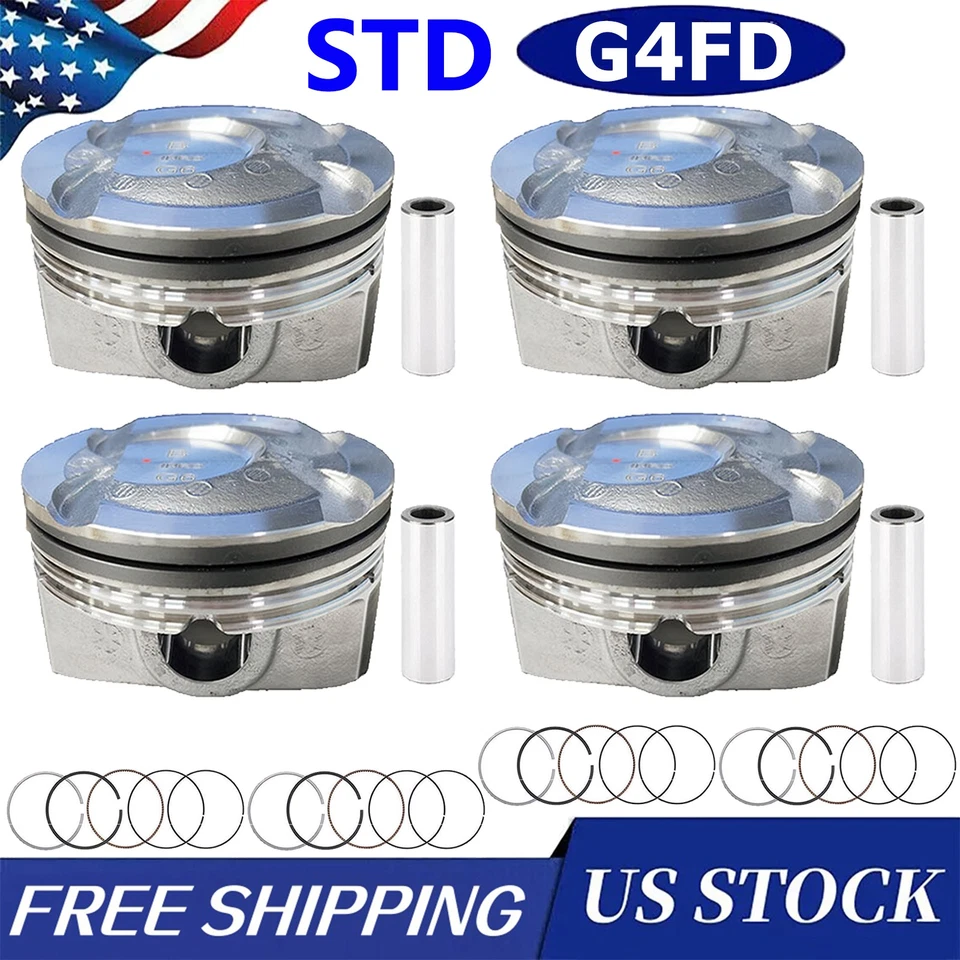 Комплект поршневых колец двигателя G4FD для Hyundai Kia Accent Rio 12-16 1,6 л #23041-2B600 - Изображение 1 из 4