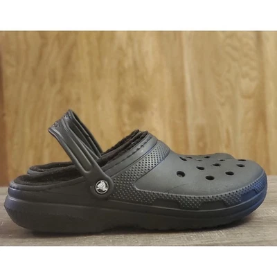 Crocs Furlined Rubber Clogs Men's Size 13 Black - Image 1 of 4