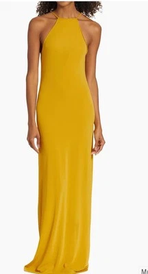 Nili Lotan Maxi Dress Sz L Mustard Stunning $1295 - Image 1 of 4