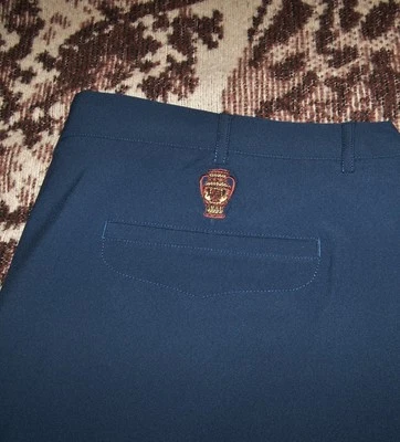 全新 DUNNING 聚酯氨纶高尔夫短裤 NAPLES 国家高尔夫俱乐部 42 深蓝色 — 第 1/4 张图片