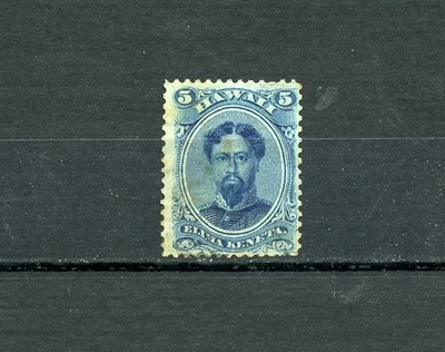 US Hawaii Stamp 1866 #32 Mint part OG King Kamehameha Og H - Image 1 of 2