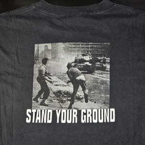 2002 First Blood Hardcore Band Berlin Wall Survival Gear Art Tee, Sz XL 23x30" - Picture 1 of 17