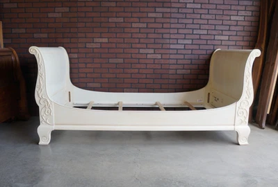 Twin Bed Frame ~ Daybed ~ Legacy Twin Carved Sleigh Bed by Ethan Allen - Image 1 of 4