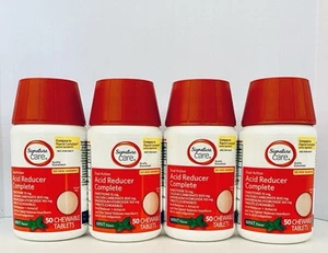 4 Pack 50ct Dual-Action Acid Reducer Complete Mint Chewable Tablets EXP: 3/2026 - Picture 1 of 4
