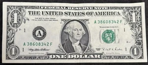 1995 Boston $1 Bill Fancy Numbers Note - Picture 1 of 2