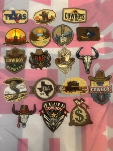 Lot Of 18 - Cowboy Western Texas Embroidered Iron On Patches Country  New - Picture 1 of 6