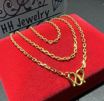 24K Yellow Gold Cable Link Chain Necklace - Image 1 of 4