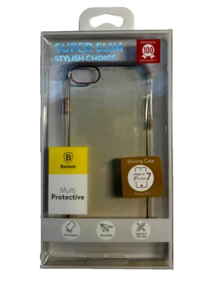 Funda delgada multiprotectora Baseus TPU para iPhone 6 6s 7 8 cubierta dorada rosa transparente Foto 1 de 4