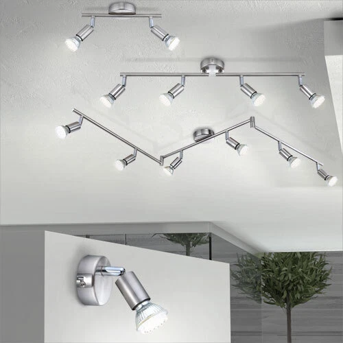 Binario Faretti Spot Lampada da Parete Plafoniera Muro LED GU10 Orientabile - Immagine 1 di 1