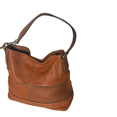 Bolso de hombro Hobo Bucket de cuero marrón Fossil Foto 1 de 4