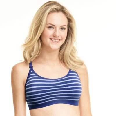 Maternity Playtex Nursing Seamless Racerback  Navy Str Bra YYCEUS Sz.Sz.S,M,L,XL - Image 1 of 4