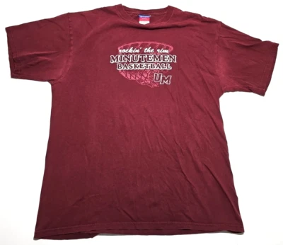 Champion T SHIRT Size XL Umass Minutemen Basketball Shirt "Rockin' The Win" - Image 1 of 3