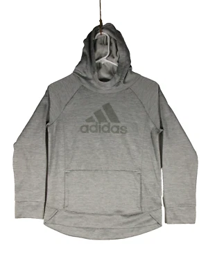 Adidas Girl's Athletic Hoodie‎ Sweatshirt Long Sleeve Size L Heather Gray - Image 1 of 4
