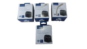 Lot of 4 Insignia- All-in-One Travel Adapter with 2 USB Ports - Free Shipping. - Picture 1 of 4