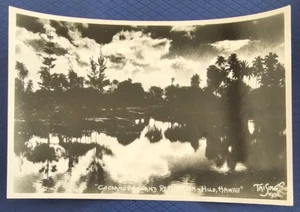 Tai Sing Loo - Cocoanut Island Reflection - Hilo, Hawaii 1938 - Vintage Photo - Picture 1 of 3