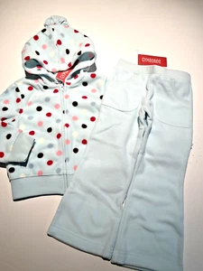 NWT Gymboree 2008 WINTER SNOWFLAKE 2pc Set Blue Dot Microfleece Hoodie & Pants 4 - Picture 1 of 8
