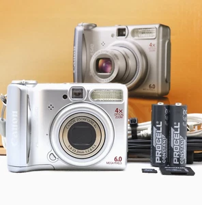Canon PowerShot A540 6.0MP Compact Digital Camera Silver Tested Boxed Kit VGC - Picture 1 of 18