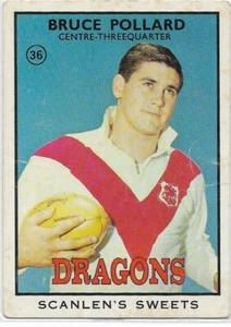 1968 B Nrl Rugby League Scanlens (36) Bruce POLLARD Dragons :: - Picture 1 of 2