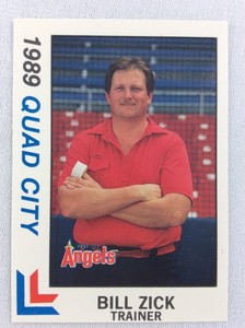 1989 Quad City Angels-Eastern League-BEST Baseball Card-Bill Zick
