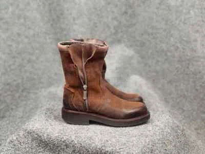 Alberto Fasciani Botas de Cuero Marrón Hechas a Mano de Lujo con Cremallera al Tobillo Foto 1 de 4