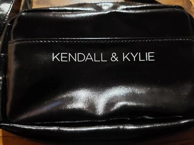 Kendall and Kylie branded, sleek black crossbody bag. Smaller in size, about 5" - Image 1 of 4