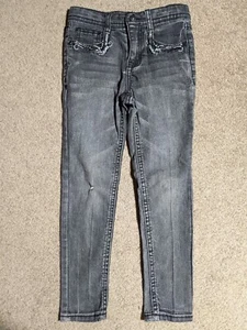 RVT Black Embroidered Jeans Size Youth 6 - Picture 1 of 8