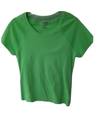 DANSKIN NOW Top T-shirt M Green Women Cotton Blend Short Sleeves 0322/0318 - Imagem 1 de 4
