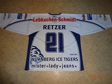 Ice Tigers Nuremberg original Reebok ice hockey jersey 05/06 + No.21 retzer size XXL
